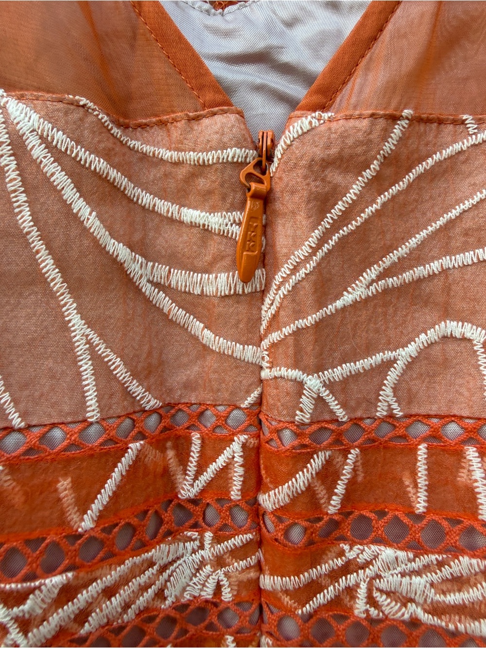 Anthropologie Moulinette Soeurs Calendula Orange Embroidered Organza Dress 4 - Picture 7 of 13